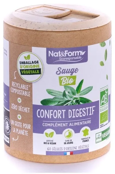 Bio salvie, extract de salvie, 60 capsule, Nat&Form