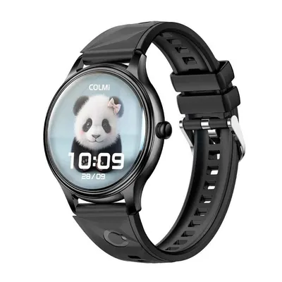 COLMI L28 Air Dual Strap - Smartwatch Elegant 1.32 AMOLED, Bluetooth 5.2, Puls, Somn, SpO₂, 2 Curele (Silicon + Oțel), Waterproof, Android iOS