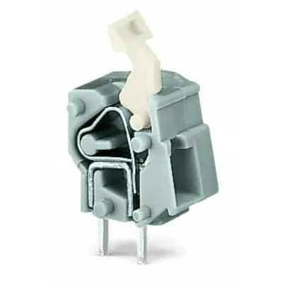 Stackable PCB terminal block; push-button; 2.5 mm²; Pin spacing 7.5/7.62 mm; 1-pole; CAGE CLAMP®; commoning option; 2,50 mm²; light gray