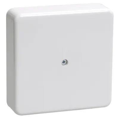 KM41212-01 pull box pentru montaj aparent 75x75x20 mm Alb (6 Clema s 6mm2)