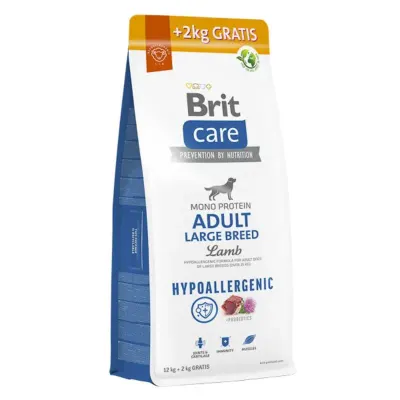 Hrana pentru caini Brit Care Hypoallergenic Adult Large Breed cu miel 12 kg + 2 kg GRATIS