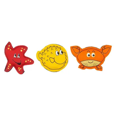 Animale scufundătoare 3 bucăți - Stea de mare - Pește-balon - Crab