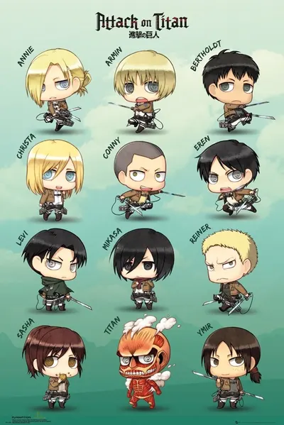 Poster maxi GB eye Animation: Attack on Titan - Chibi Characters