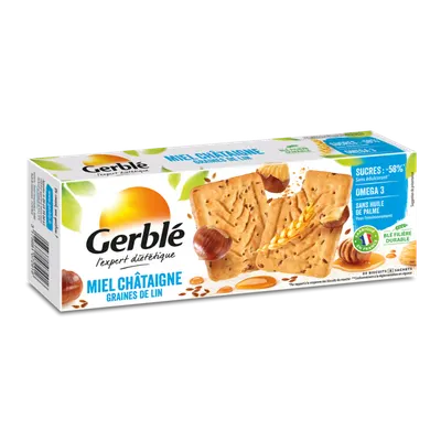 Biscuiti cu miere si castane, 200g, Gerble Expert Dietetic