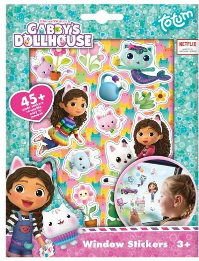 Autocolante de sticlă Totum - Gabby′s Dollhouse, 5 piese