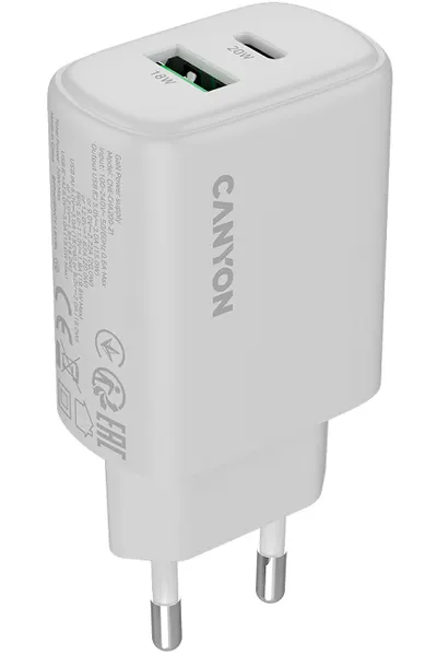 Încărcător Canyon - OnCharge 200, 20W, alb