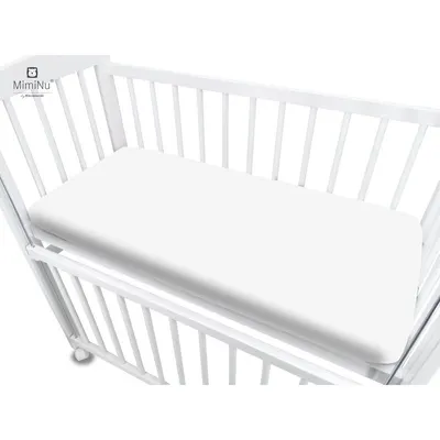 Cearceaf cu elastic MimiNu pentru patut co-sleeper 87 x 51 cm White