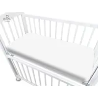 Cearceaf cu elastic MimiNu pentru patut co-sleeper 87 x 51 cm White