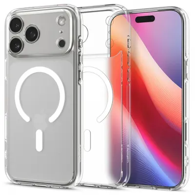 Husa MagSafe pentru Apple iPhone 17 Pro, Spigen, Ultra Hybrid, Alba Satinata ACS10350
