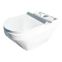 Vas WC pe pardoseala Cersanit Compact BTW Crea Oval Clean On 010/020 + capac cu inchidere lenta (soft close) K114-023