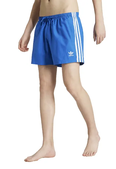 Pantaloni scurti cu snur - pentru inot Adicolor - Alb/Albastru royal