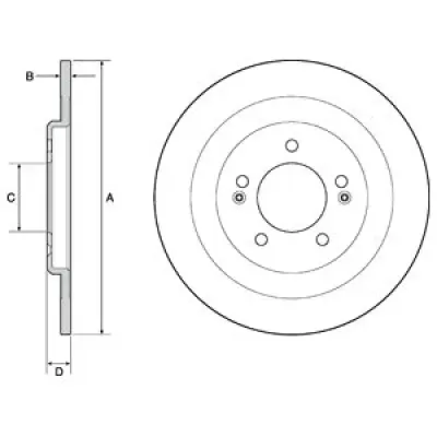 Disc frana DELPHI BG4688C
