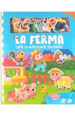 La ferma. Carte cu autocolante senzoriale