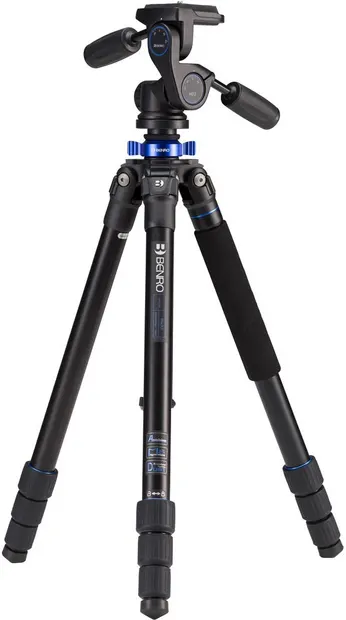 Trepied Benro - Mach3 Seria 2 AL + HD2, 43-168 cm, negru