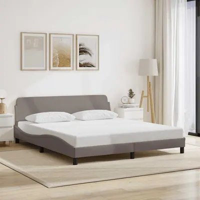 vidaXL Cadru de pat, Dover, gri taupe, 180x200 cm, textil