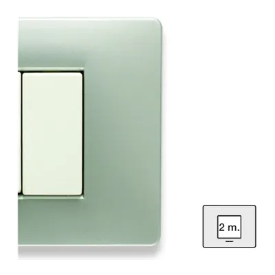Placa ornament 2 module gri metalizat Master MIX