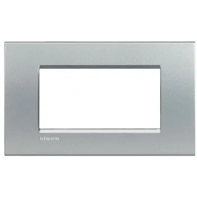 Placa ornament ,4 module, tech, living light, BTICINO
