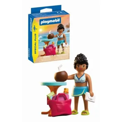 Playmobil - Figurina femeie in vacanta la plaja