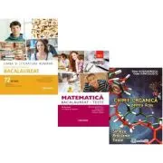 Pachet Bacalaureat 2026. Limba si literatura romana 72 teste complete, Matematica M1. Teste si Chimie organica pentru liceu. Sinteze. Probleme. Teste