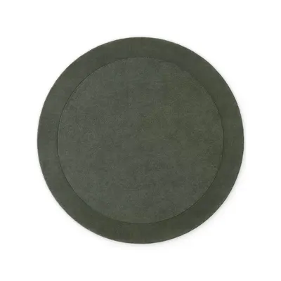 Covor verde închis țesut manual rotund din amestesc de lână ø 200 cm Kivi – Villeroy&Boch