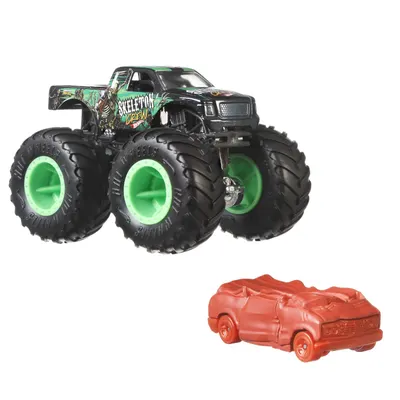 Set 2 Masini - Hot Wheels Monster Truck si Skeleton Crew