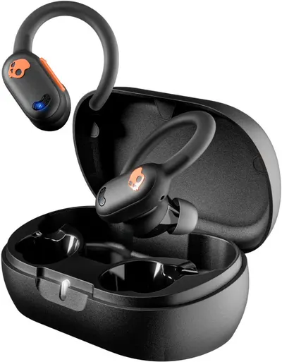 Căști wireless Skullcandy - Push Active, TWS, ANC, negre/portocalii