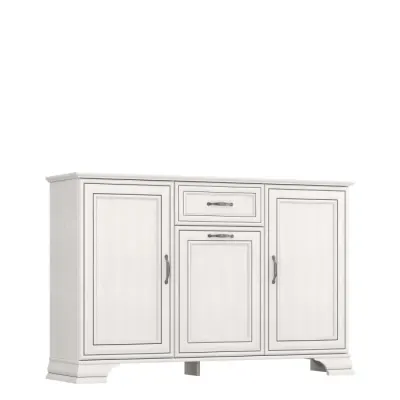 Comoda cu 3 usi si 1 sertar TIFFANY II, crem fineline, 139x37x90,1 cm