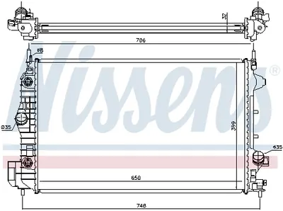 Radiator apa racire motor CADILLAC BLS; FIAT CROMA; OPEL SIGNUM, VECTRA C, VECTRA C GTS; SAAB 9-3 1.9D dupa 2004