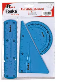 Set flexibil de desen Foska - 3 piese, 15 cm