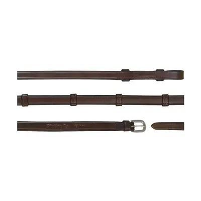 Dy'on 5/8 16mm Full Leather Curb Reins 7 Loops Working Bruin