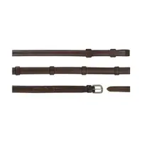 Dy'on 5/8 16mm Full Leather Curb Reins 7 Loops Working Bruin -