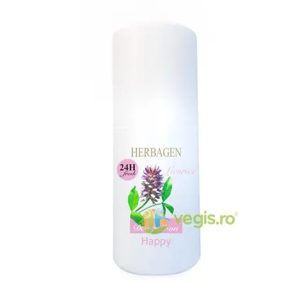 Deodorant Roll-On cu Extract de Licorice (Lemn Dulce) Happy 50ml