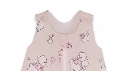 Sac de dormit copii 0.8 tog KidsDecor Ursuletul Martinica roz din bumbac 95 cm