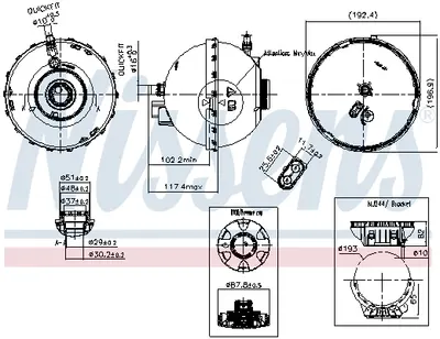 Vas expansiune cu capac potrivit BMW Seria 1 (F20), 1 (F21), 2 (F22, F87), 2 (F23), 3 (F30, F80), 3 (F31), 3 GRAN TURISMO (F34), 4 (F32, F82), 4 (F33, F83), 4 GRAN COUPE (F36) 07.11