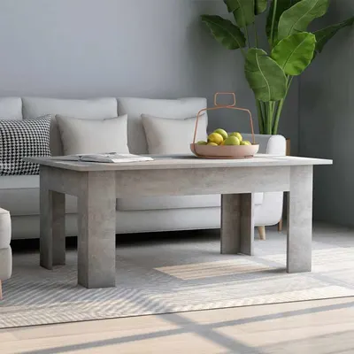 vidaXL Măsuță de cafea, gri beton, 100x60x42 cm, lemn prelucrat