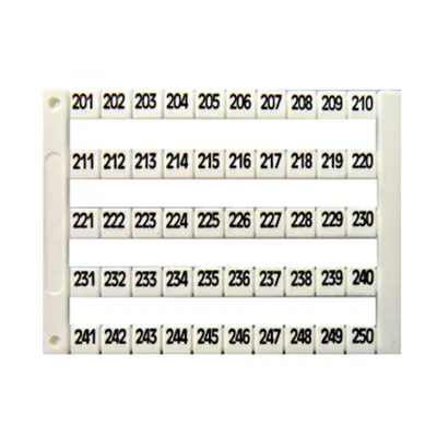 Etichete inscripţ. oriz. DEKAFIX DY5 201-250 (50 etichete)