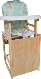 Scaun de masa pentru copii si bebe Novokids Wooden Table Chair Verde transformabil in masuta, din lemn masiv, centura de siguranta, sezut detasabil, masuta detasabila