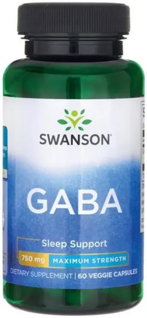 GABA, 750 mg, 60 capsule vegetale, Swanson