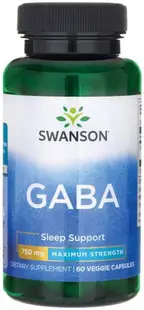 GABA, 750 mg, 60 capsule vegetale, Swanson