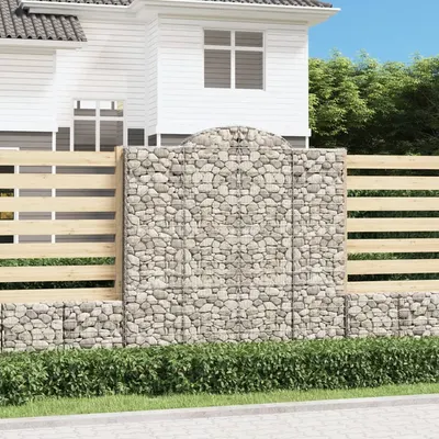 Gossi cosuri gabion arcuite, 4 buc 200x50x200/220 cm, fier galvanizat