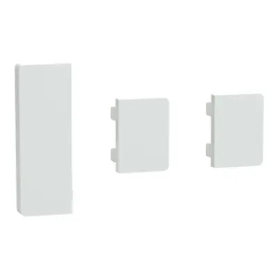 Set de 3 clapete - 1x1/2+2x1/4 pentru Push buton KNX Dynamic Labeling System Design, alb lotus