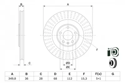 Disc frana Spate Dreapta Stanga potrivit AUDI A6 ALLROAD C8, A6 C8, A7, A8 D5, E-TRON, E-TRON GT, Q7, Q8; VW TOUAREG 2.0-Electric 01.15