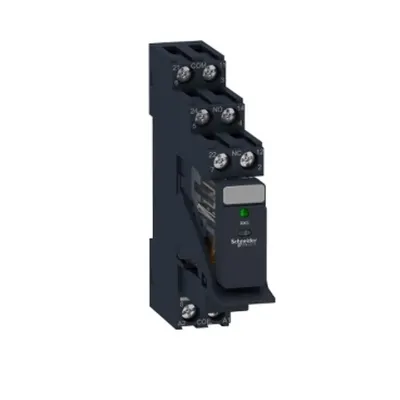 Releu de conectare pre-asamblat cu soclu, Harmony Electromechanical Relays, 5A, 2CO, cu LED, fara buton de testare blocabil, cu surub, 24V CC