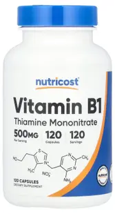 Vitamin B1, 500 mg, 120 capsule, Nutricost