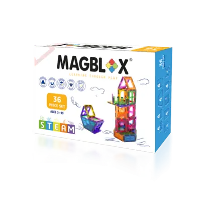 Set magnetic Magblox - 36 piese magnetice accesorii pentru constructie