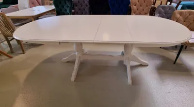 Masa Lider 23 pentru 10 Persoane, Crem, 155 Restransa-235 Cm Extinsa din Lemn Fag