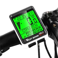 Ciclocomputer biciclete ecran retroiluminat wireless, negru