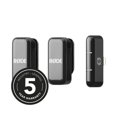 Resigilat: Rode Wireless Micro sistem de microfon wireless ultracompact pentru 2 persoane lightning (negru) - Default Title