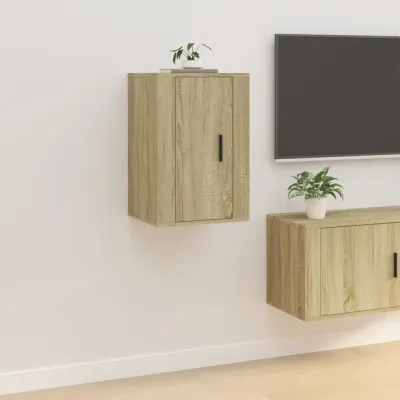 vidaXL Dulap TV montat pe perete, stejar sonoma, 40x34,5x60 cm