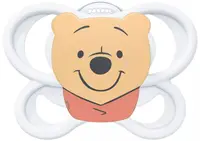 Suzetă din silicon NUK Perfect Match Air - 0-6 luni, Winnie de Pluș, albă